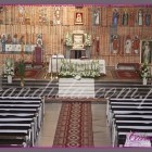 dekoracja kościoła I Komunia Św.Parafia p. w. Maryi Matki Kościoła Sanktuarium Matki Bożej Pocieszenia  ul. Żeromskiego 18, Sulejówek 